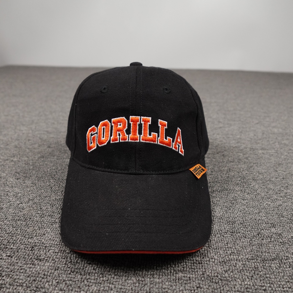Gorilla Glue Hat Cap Strap Back Mens One Size Black Twill Baseball Gorilla Logo